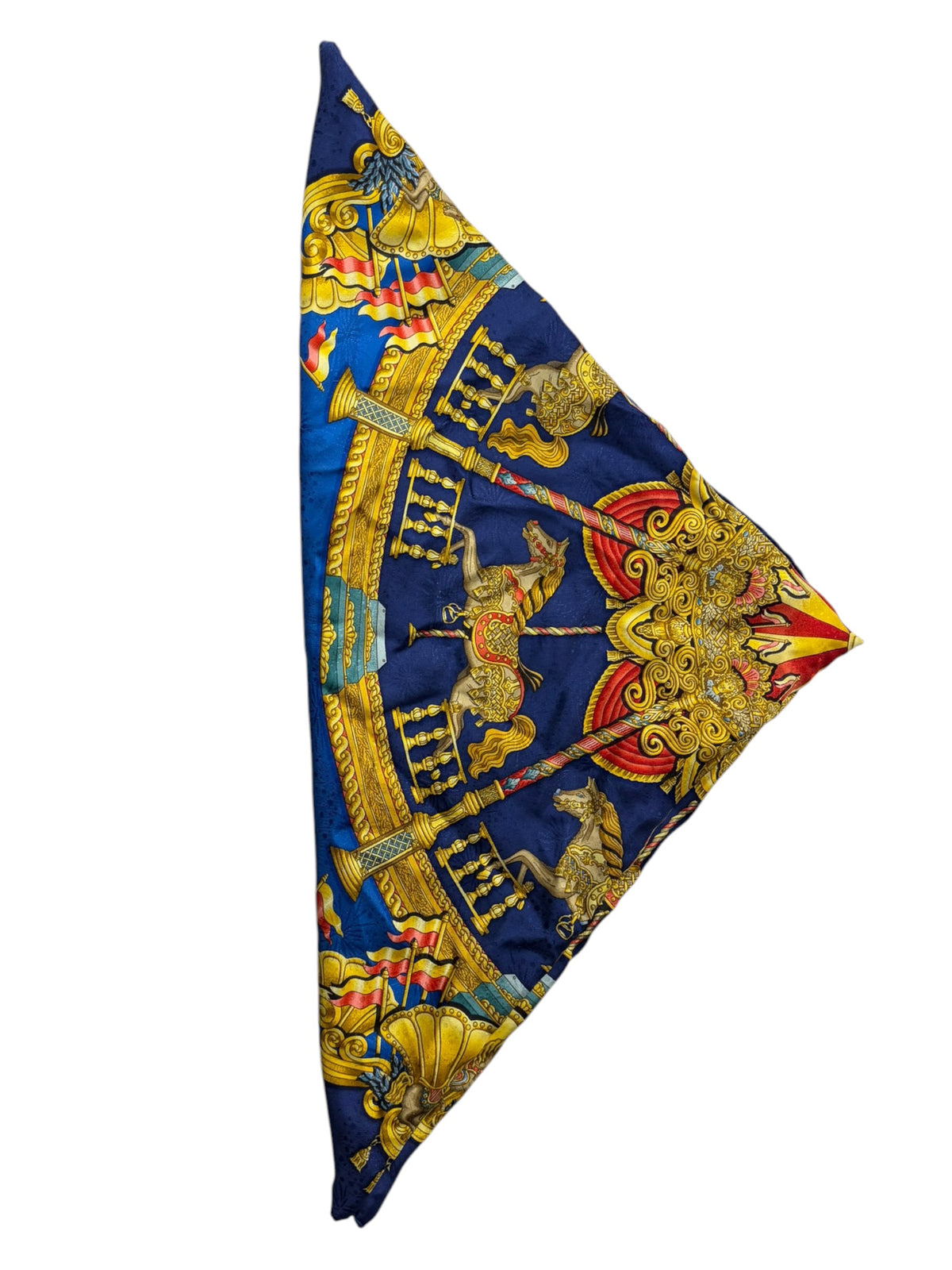 Hermes Navy Luna Park Silk Scarf
