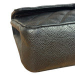 Chanel Black Quilted Leather Chain Double Leather Flap Bag 2012