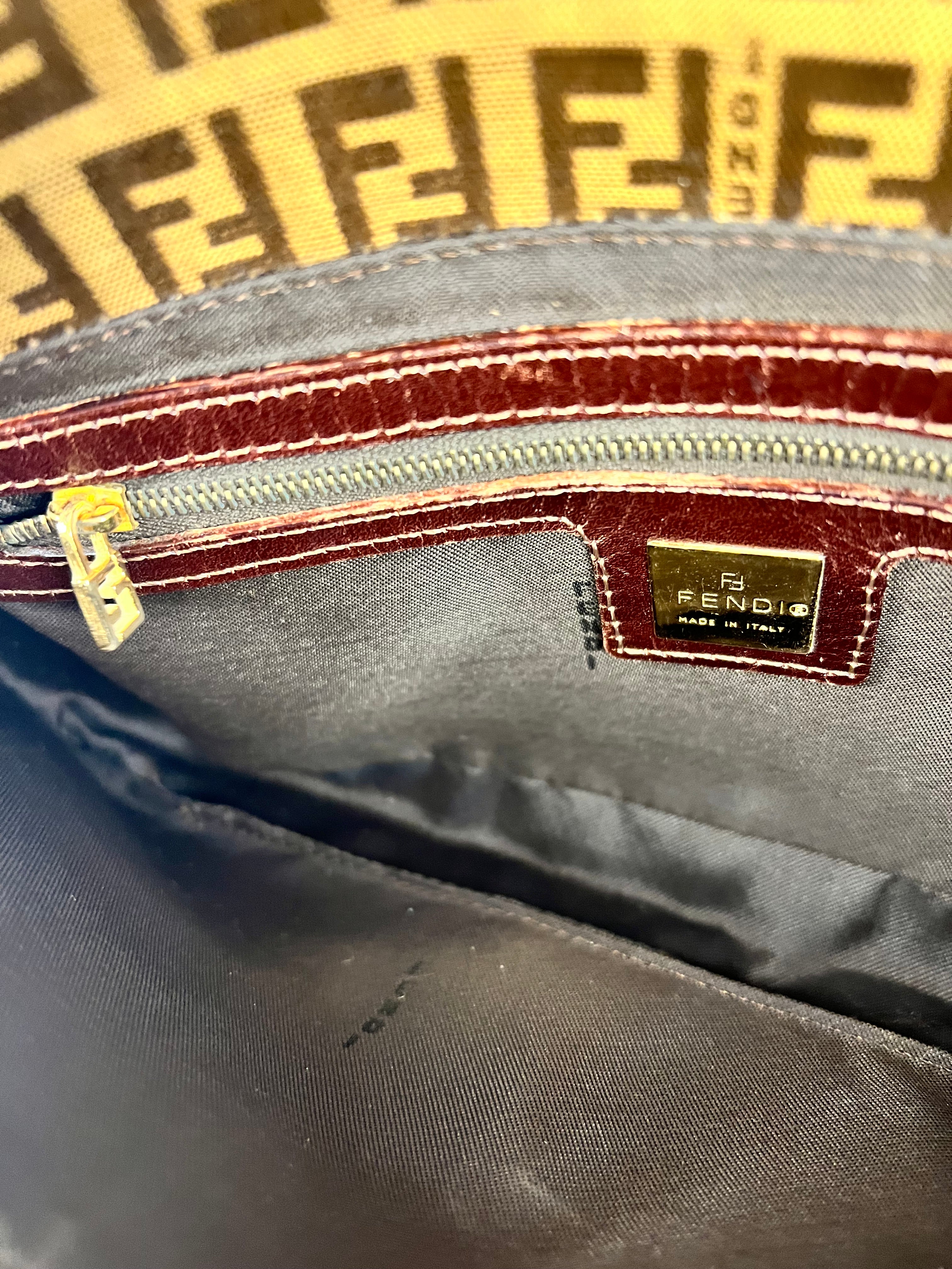 Fendi FF Sequin PVC Coated Canvas Baguette