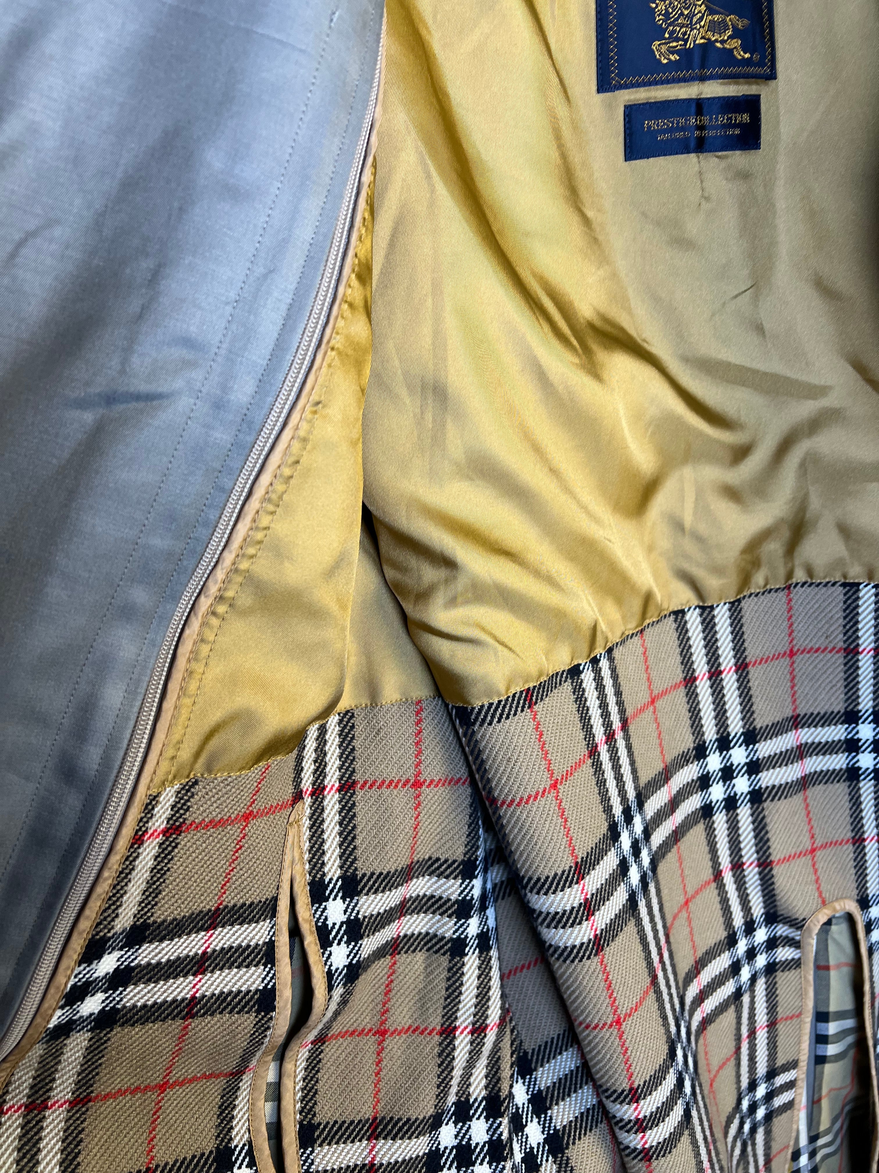 Burberry Vintage Grey Check Lined Coat