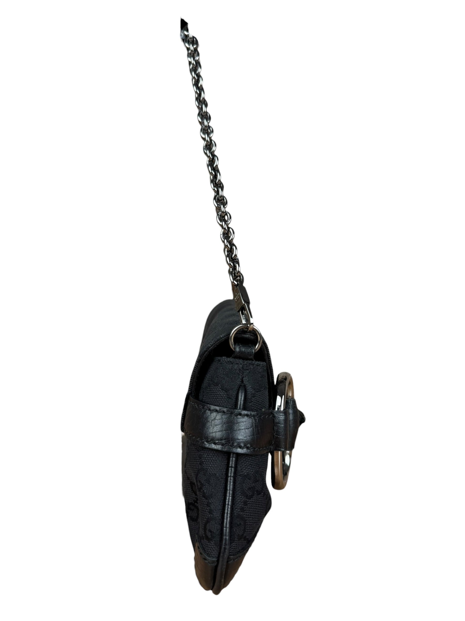 Gucci Black Tom Ford Horsebit Shoulder Bag
