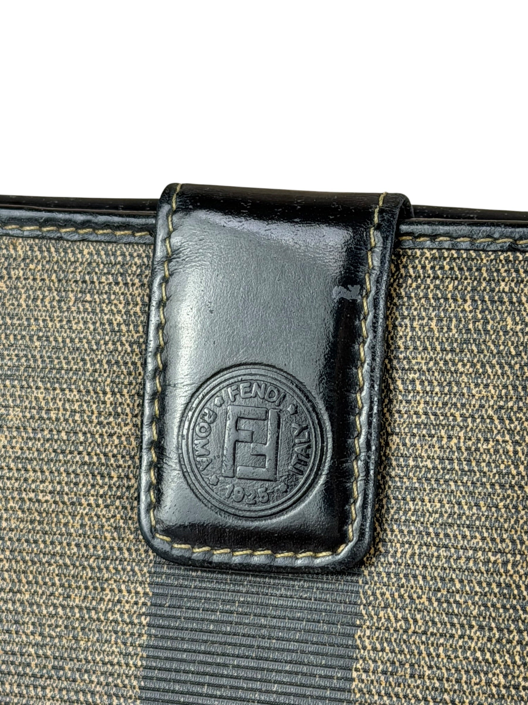 Fendi Vintage Striped Pequin Wallet
