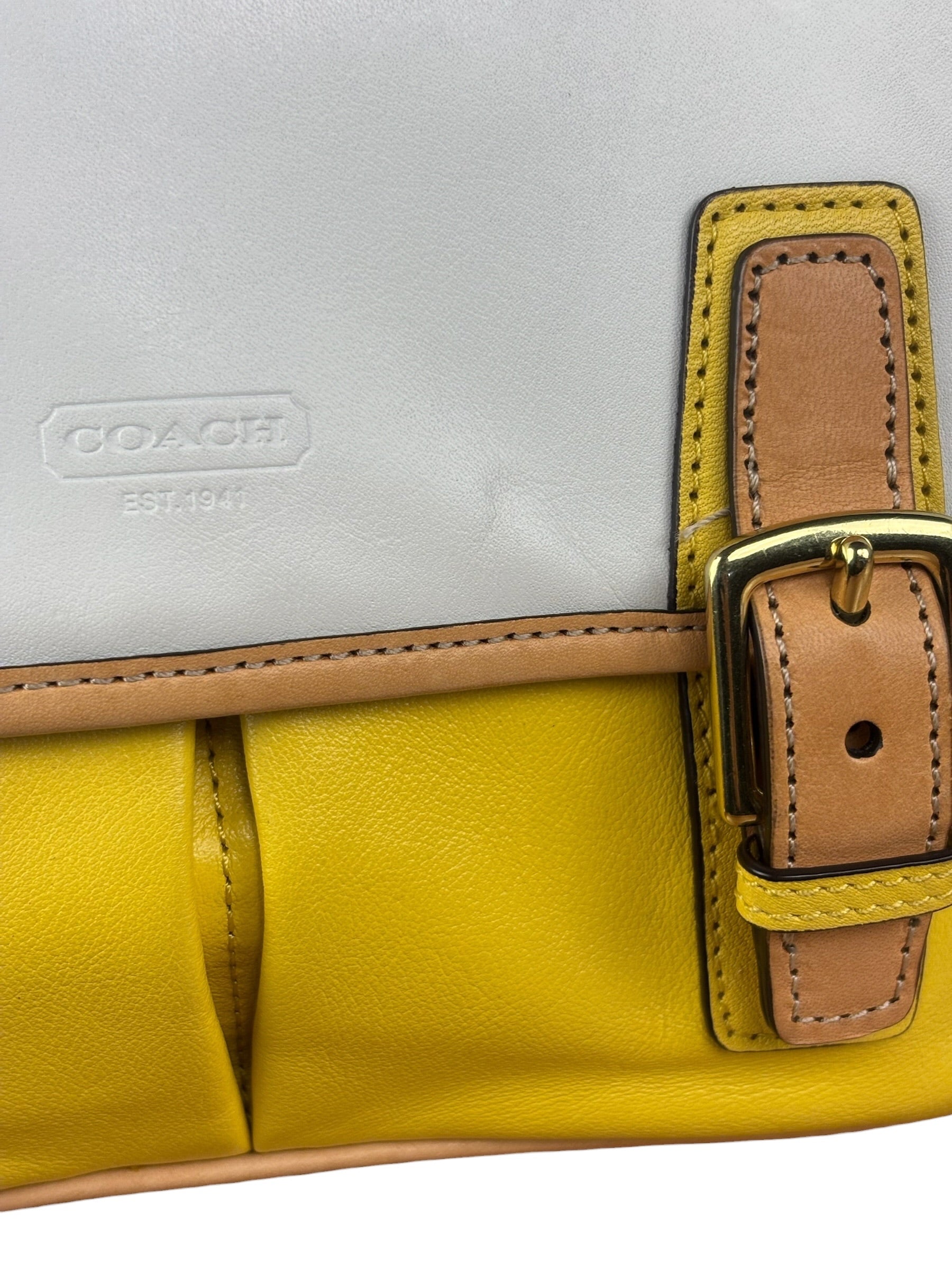 Coach Park Tricolor Leather Flap Crossbody Bag