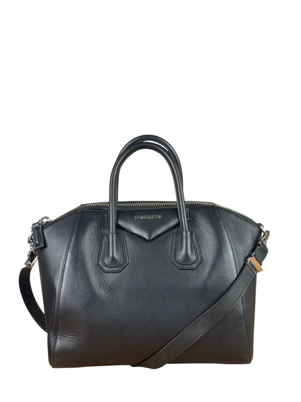 Givenchy Black Leather Antigona Medium Two-Way Bag