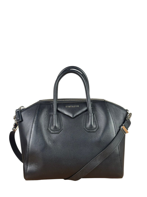 Givenchy Black Leather Antigona Medium Two-Way Bag