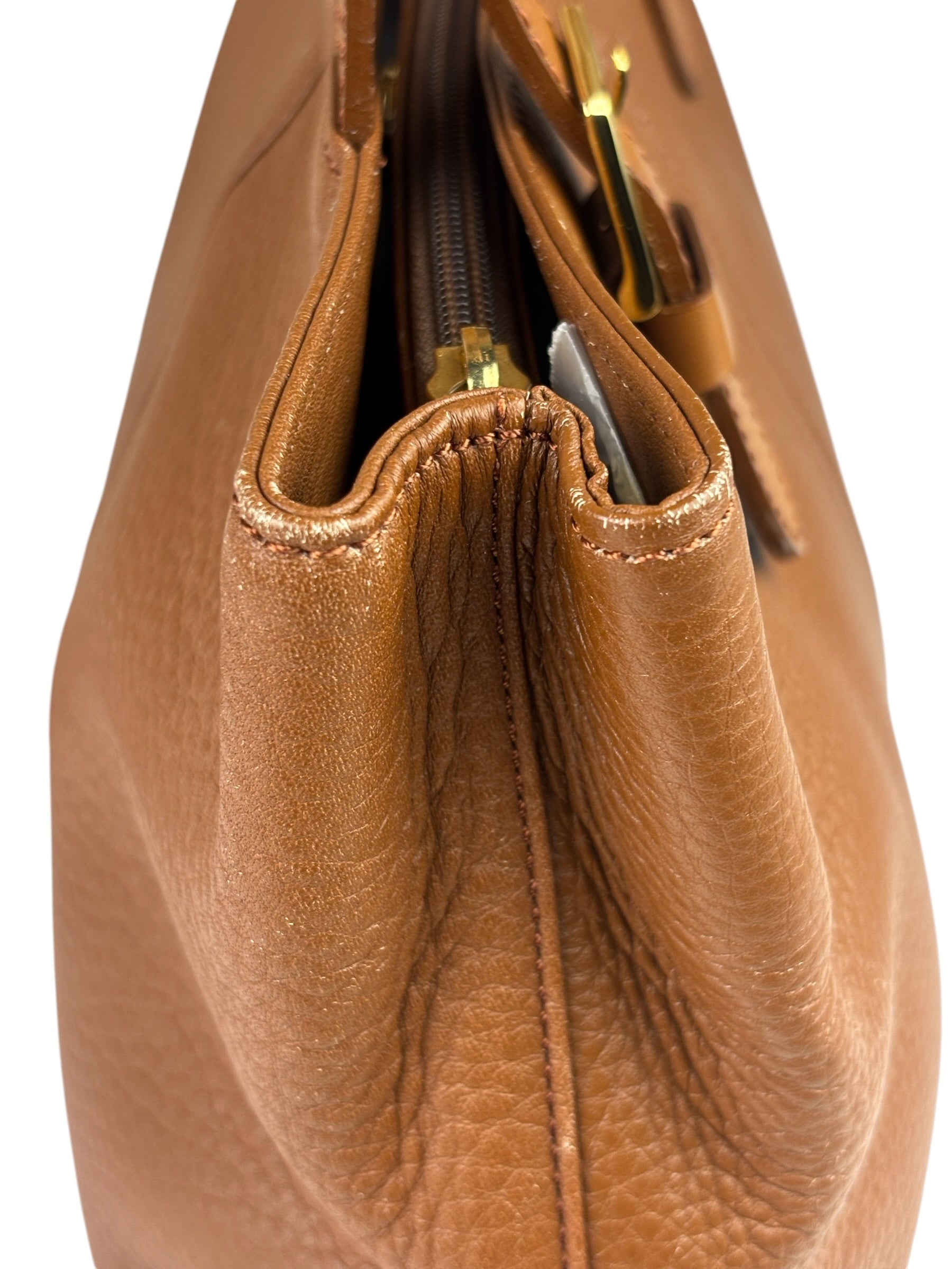 Burberry Vintage Tan Brown Leather Chestnut Shoulder Bag