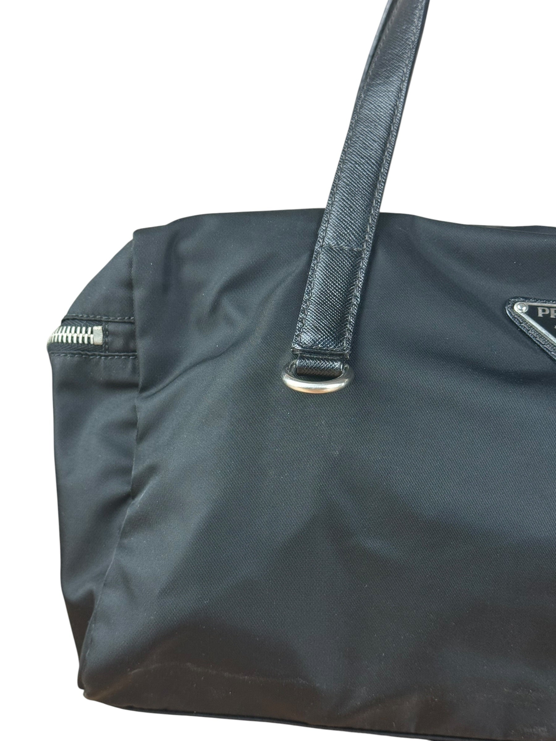 Prada Vintage Black Nylon Handbag