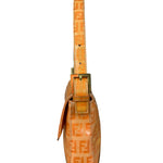 Fendi Vintage Orange Zucca Mamma FF Monogram Baguette