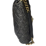 Chanel Black Caviar Quilted Coco Pleats Flap Two-Way Bag 2012