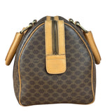 Celine Vintage Brown Coated Macadam Boston Handbag