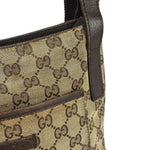 Gucci Brown Leather Trim GG Supreme Messenger Bag