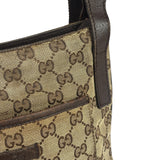 Gucci Brown Leather Trim GG Supreme Messenger Bag