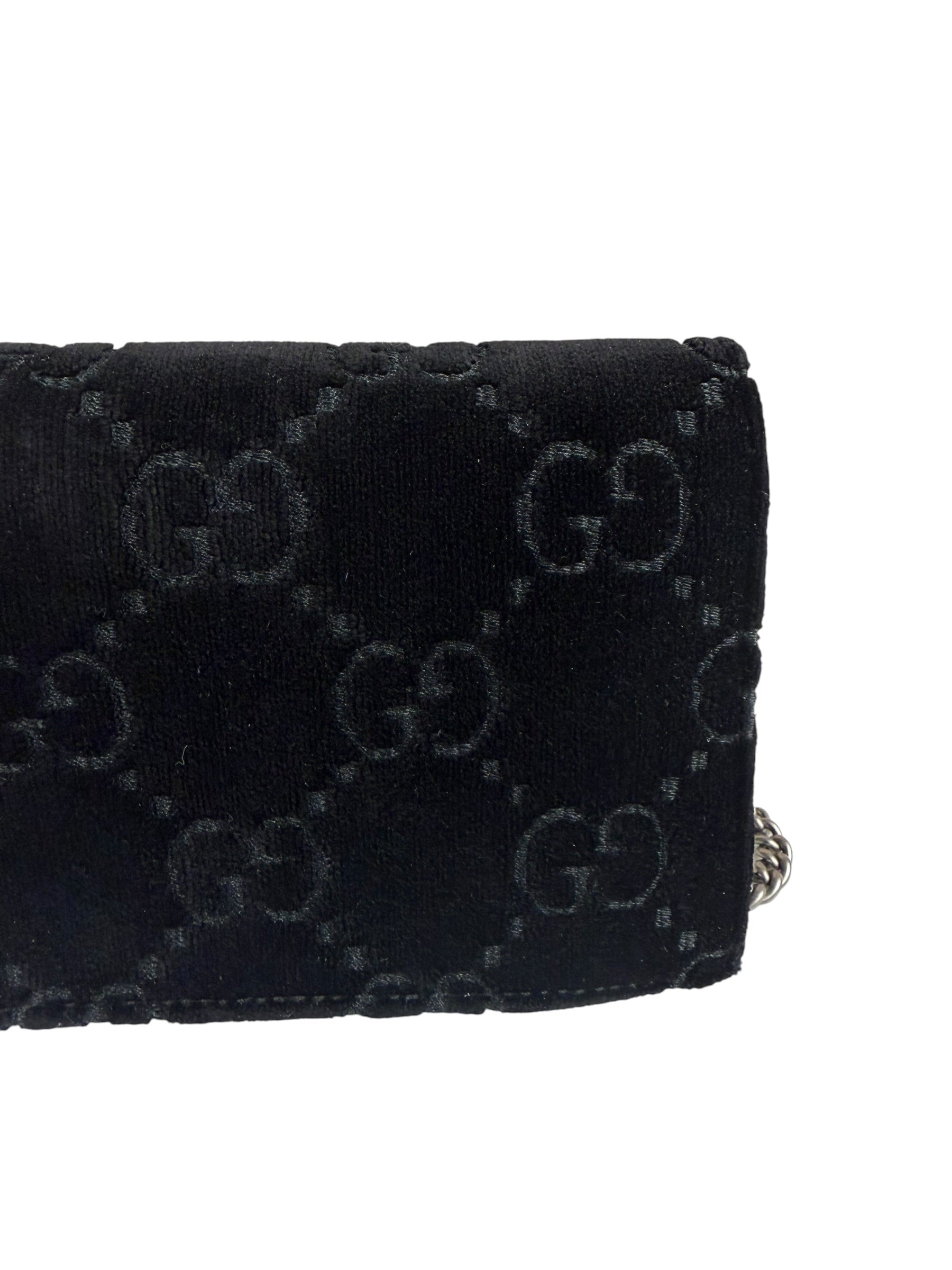 Gucci Black Velvet Dionysus Mini Crossbody Bag