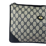 Gucci Vintage GG Coated Canvas Zip Travel Pouch Navy