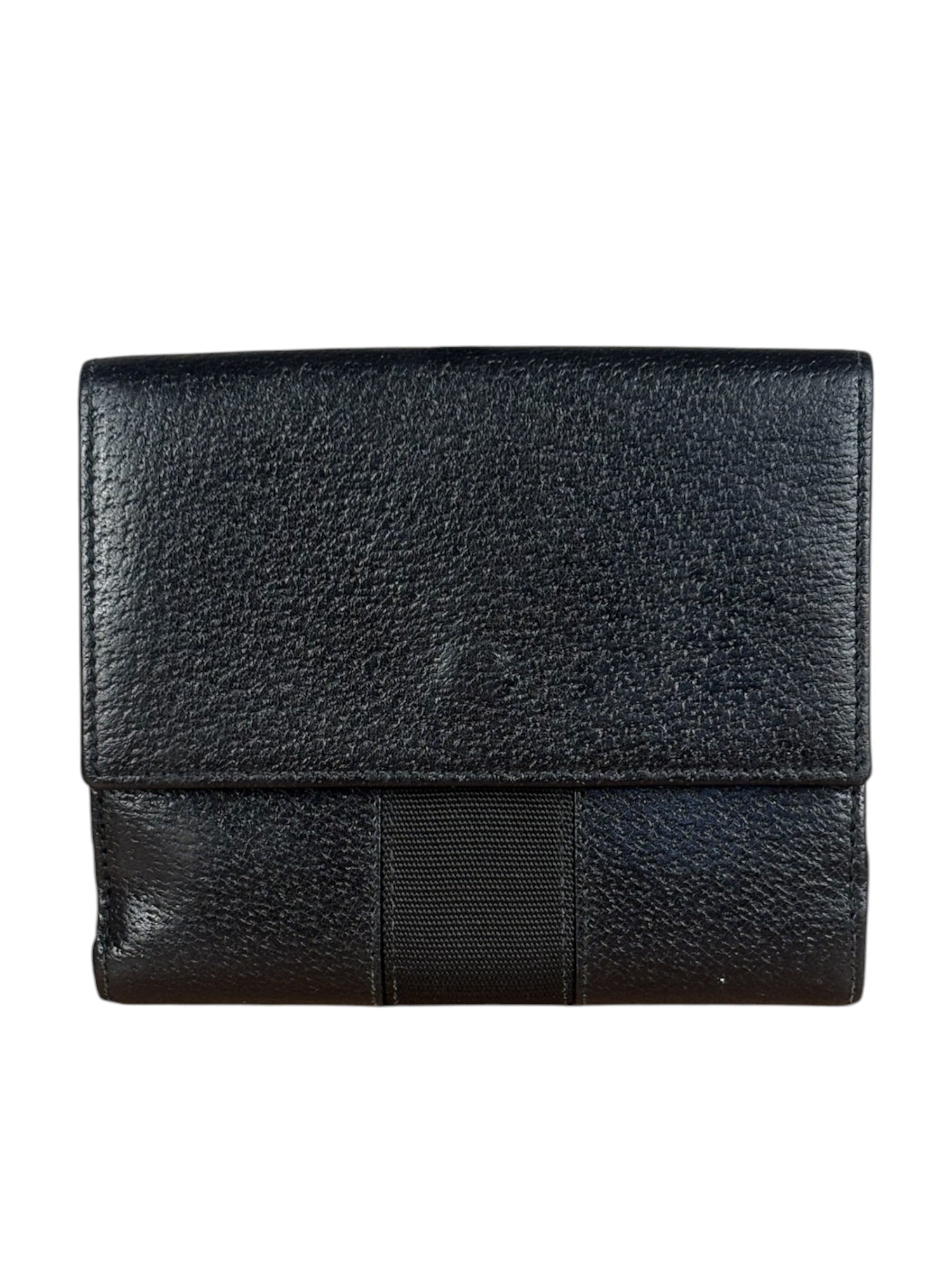 Gucci Vintage Black Leather Bi-Fold Wallet