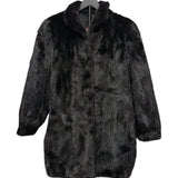 Vintage Black Fur Mid Length Coat