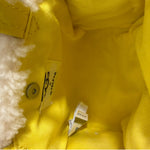 UGG x Telfar Yellow Patent Leather Fur Trim Small Shopper Crinkle In Taxi Tote
