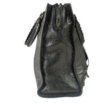 Balenciaga Black Lambskin Moto Work Two-Way Bag