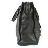 Balenciaga Black Lambskin Moto Work Two-Way Bag