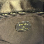 Chanel Vintage Metallic Bronze Lambskin Logo Messenger Bag 1997