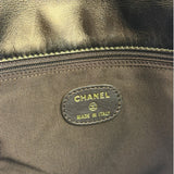 Chanel Vintage Metallic Bronze Lambskin Logo Messenger Bag 1997