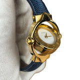 Gucci Vintage Leather Reverso Turn Face Wristwatch