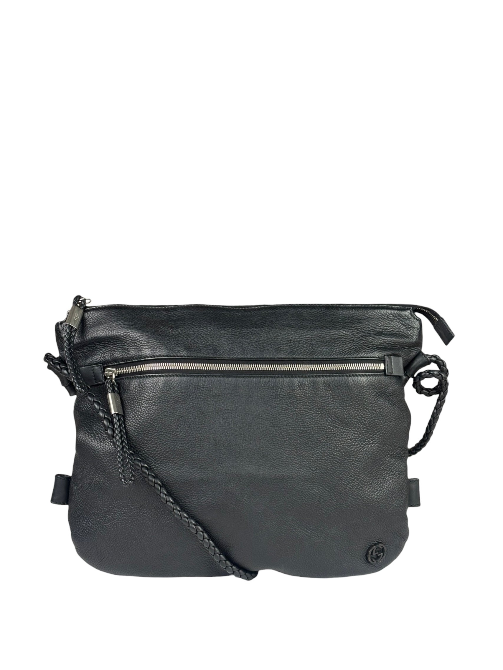 Gucci Black Leather Slouchy Hobo Bag