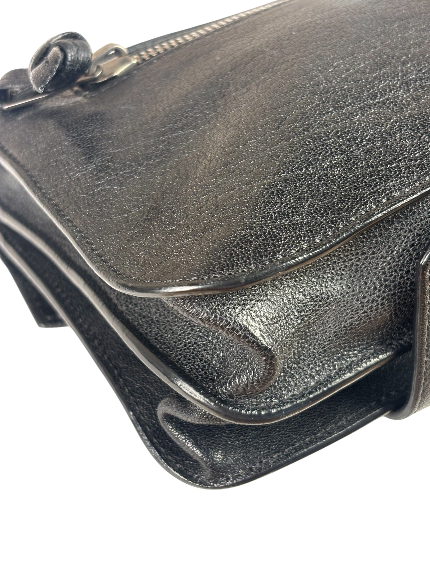 Proenza Schouler Black Leather PS1 Clutch