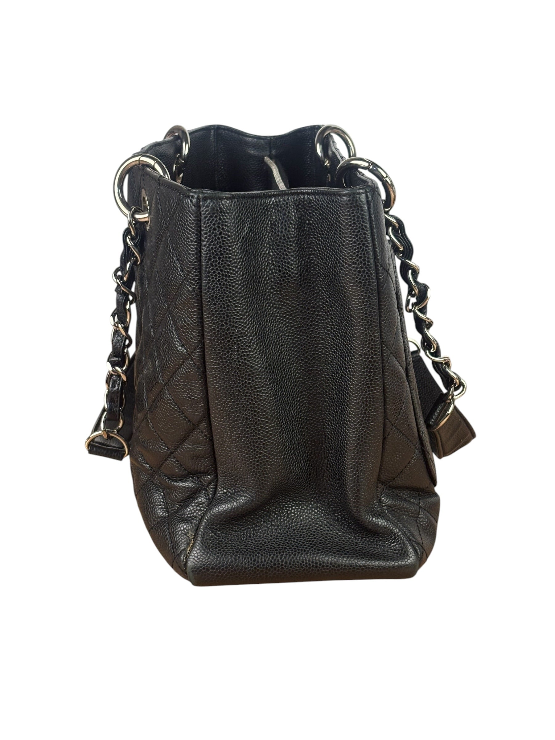 Chanel Black Caviar Quilted Large Shopping Tote 2012