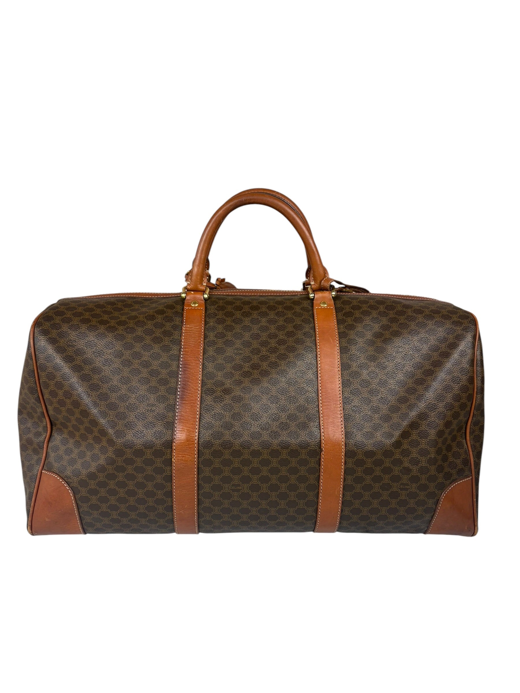 Celine Vintage Macadam Weekender Boston Bag