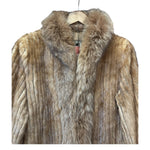 Saga Brown Mink Fur/Fox Fur Trim Coat