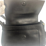 Ferragamo Vintage Black Leather Flap Shoulder Pochette