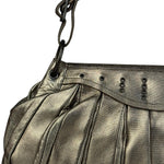 Bottega Veneta Metallic Pleated Shoulder Bag