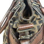 Fendi Leather Trim Zucca Canvas Du Jour Tote Bag
