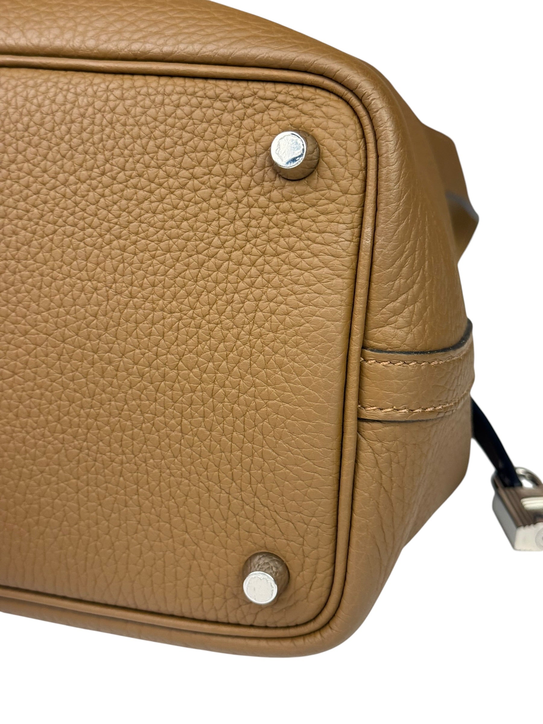 Hermes Brown Taurillon Clemence Leather Picotin 18 Lock Handbag 2021