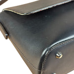 Burberry Vintage Black Leather Flap Shoulder Bag