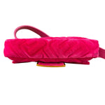 Fendi Pink Zucca Velvet Baguette Belt Bag