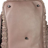 Burberry Purple Leather Ruffled Lowery Bag