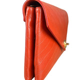 Chanel Chevron Quilted Envelope Clutch