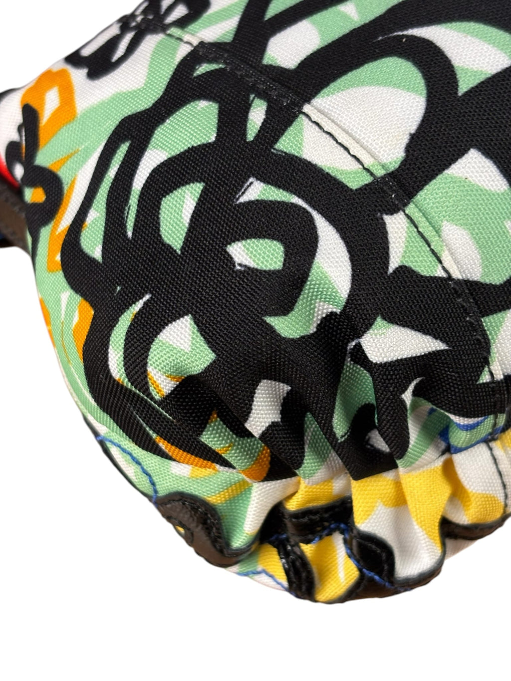 Coach Colorblock Leather Trim Graphic Blossom Two-Way Hobo Bag