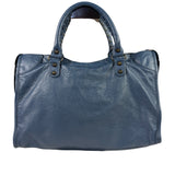 Balenciaga Blue Leather Medium Le City Two-Way Bag