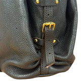 Louis Vuitton Perforated Monogram Mahina Hobo Bag Black
