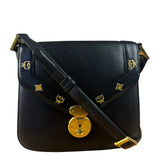 MCM Vintage Black Leather Crossbody Bag