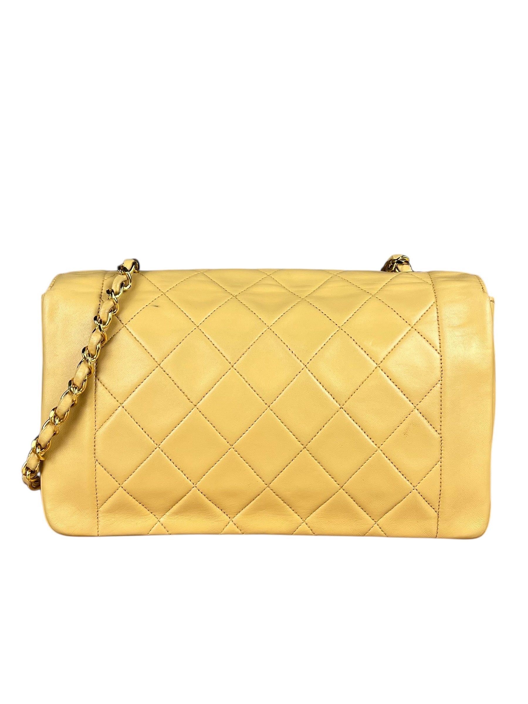 Chanel Beige CC Leather Diana Flap Bag '92