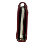 Burberry Red Leather London 5-Ring System Binder Planner