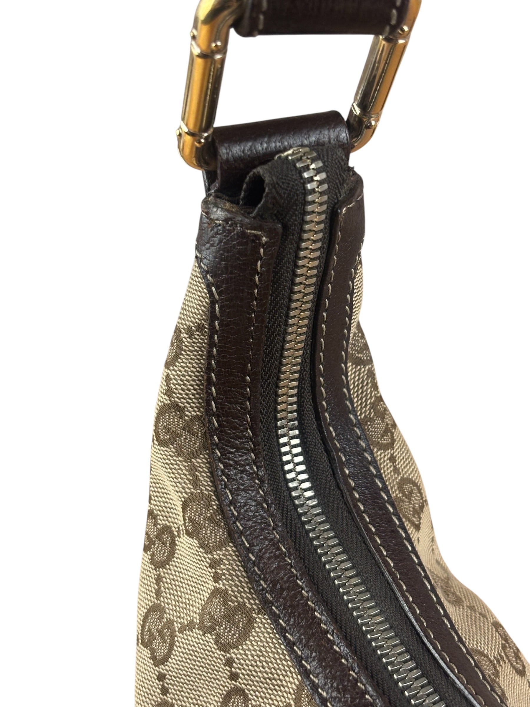 Gucci GG Canvas Bamboo Horsebit Amalfi Hobo
