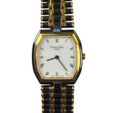 Christian Dior White Dial Black & Gold Bar Link Band