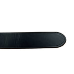 Prada Silver Emblem Leather Belt