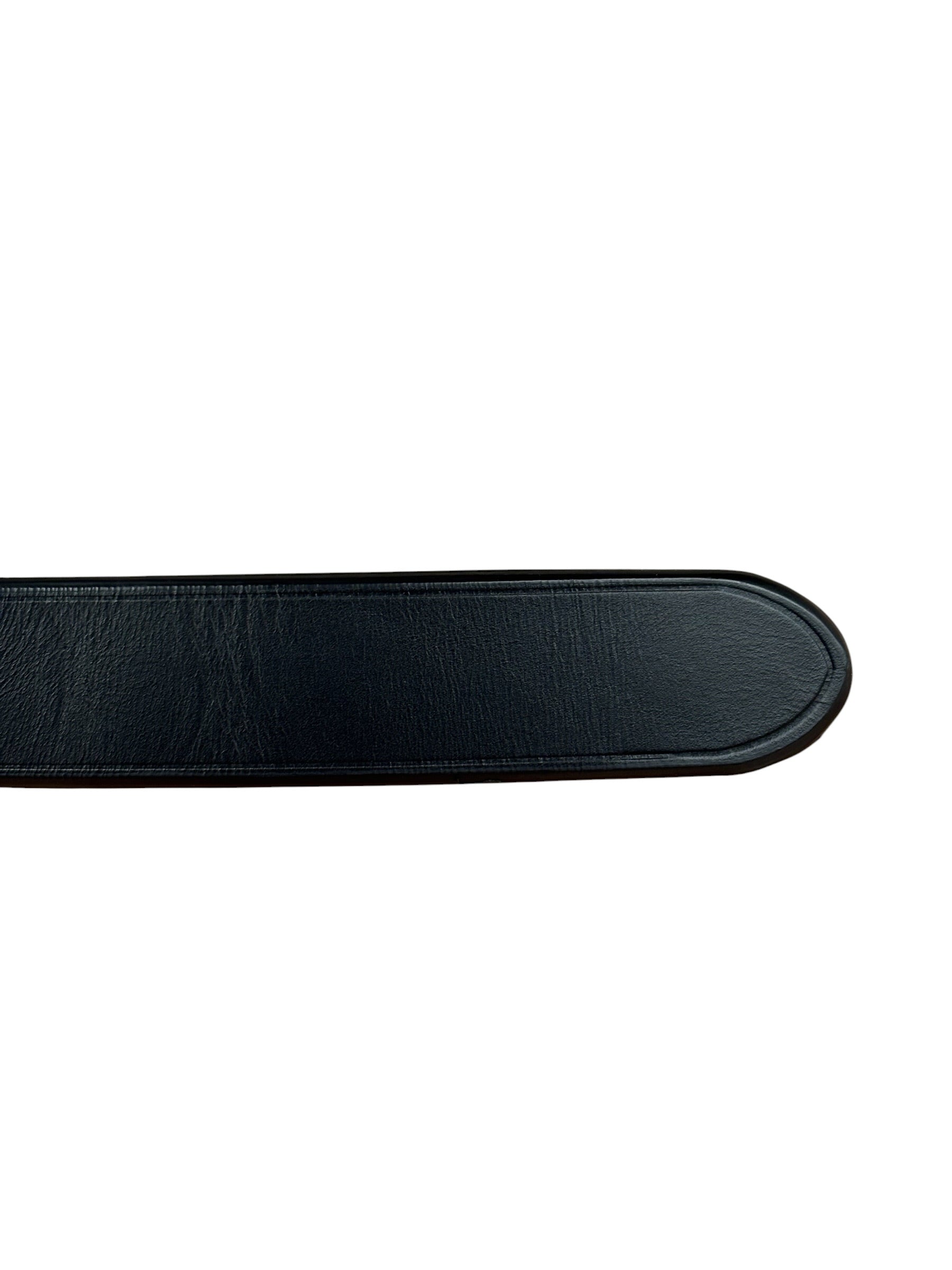 Prada Silver Emblem Leather Belt