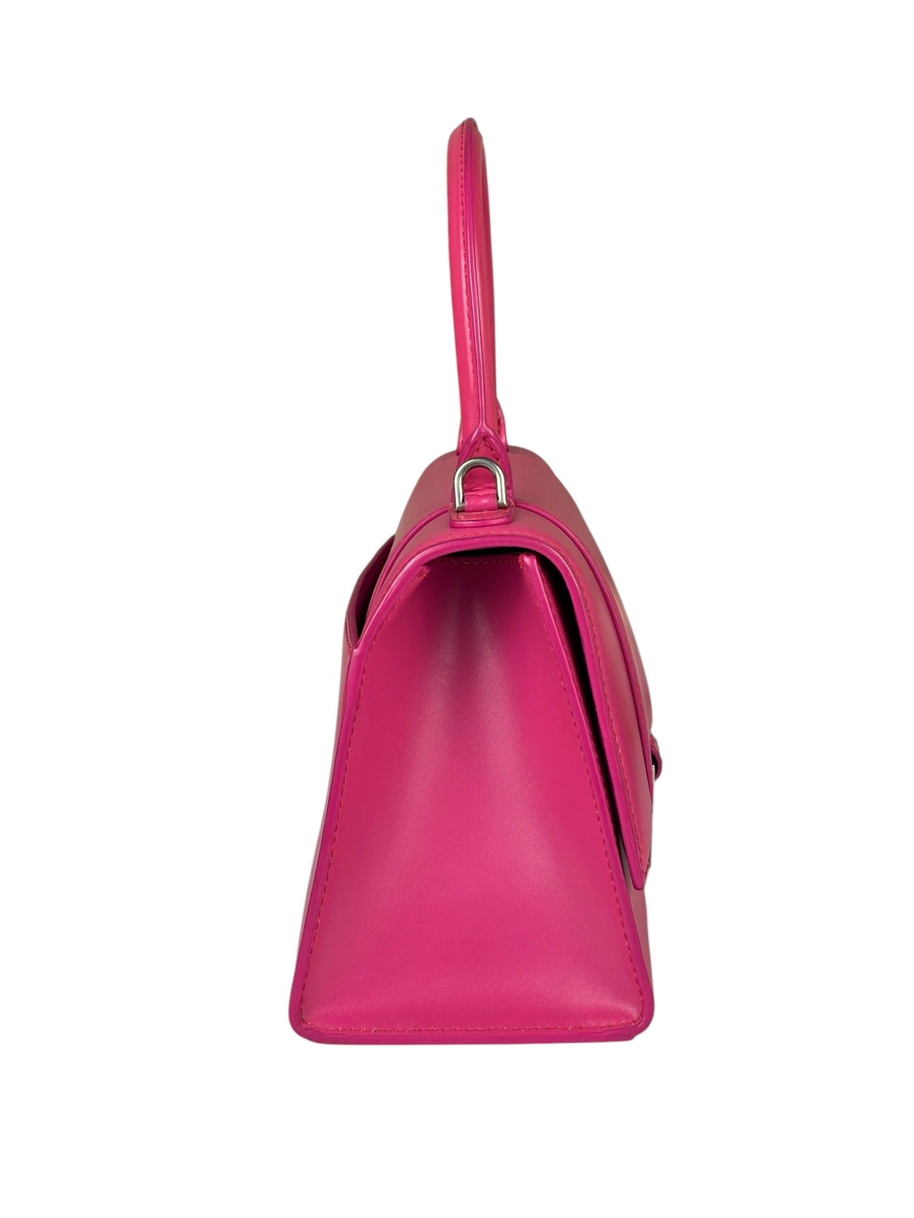 Balenciaga Pink Leather Hourglass Two-Way Bag